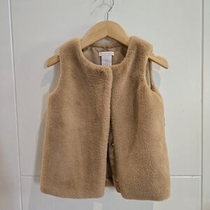 Shabby Chic Camel Faux Fur Vest